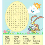 Printable Easter Word Search Inside Free Printable Easter Word Search For Kids