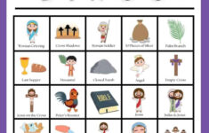 Printable Religious Easter Bingo in Religious Easter Bingo Printable
