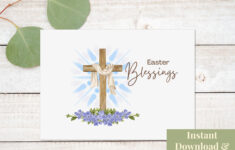 Printable Religious Easter Card, Religious Easter Card Printable intended for Easter Printable Religious