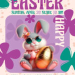 Purple Happy Easter Poster Template | Free Psd Templates Pertaining To Happy Easter Images 2025 Free Printable