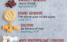 The Easter Story Snack Mix Printable Tag And Bag Topper, Comic intended for The Easter Story Snack Mix Printable