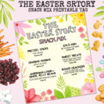 The Easter Story Snack Mix Printable Tag, Easter Treat Handout For In Easter Trail Mix Printable