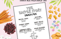 The Easter Story Snack Mix Printable Tag, Easter Treat Handout For within The Easter Story Snack Mix Printable