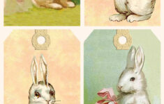 Vintage Easter Bunny Tags – Free Printables regarding Printable Vintage Easter Tags