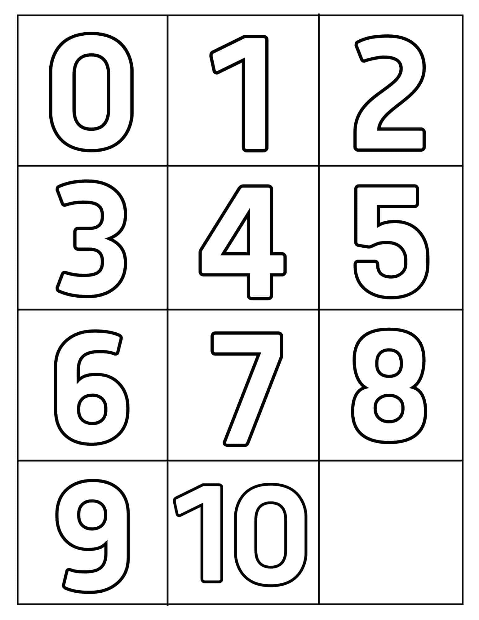0-10 Printable Numbers (Free Templates In All Sizes) intended for Free Large Solid Printable Numbers