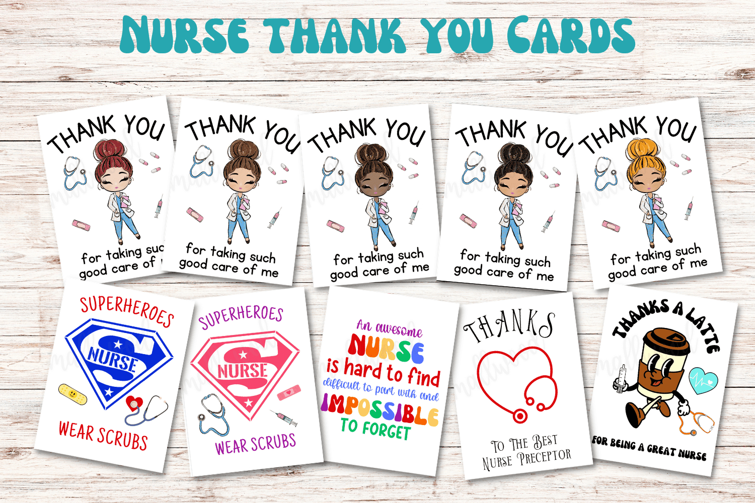 10 Cute Nurse Thank You Cards (Free Printable) - Cassie Smallwood throughout Free Printable Nurse Appreciation Cards