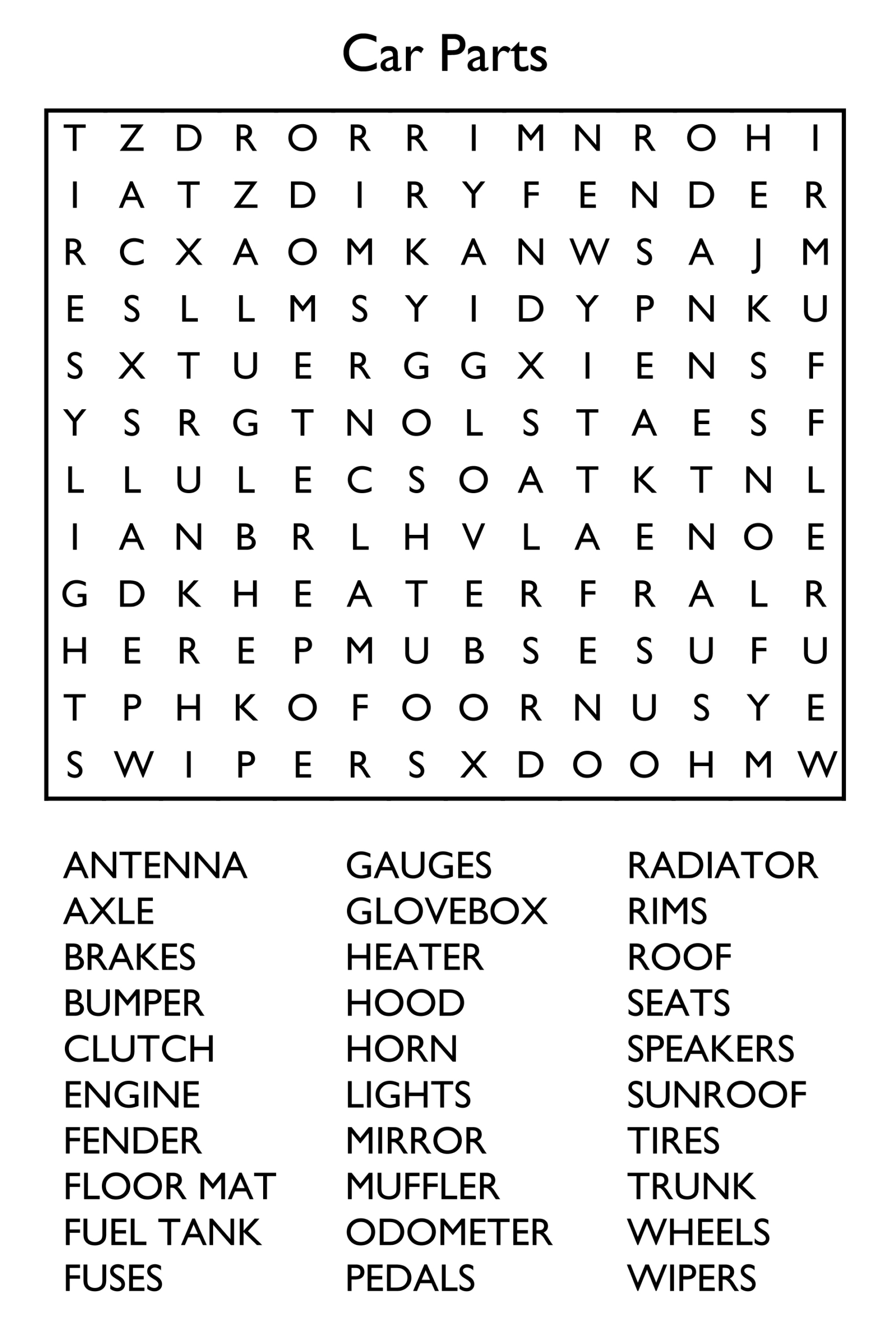 10 Free Printable Word Search Puzzles in Free Printable Word Puzzles For Adults