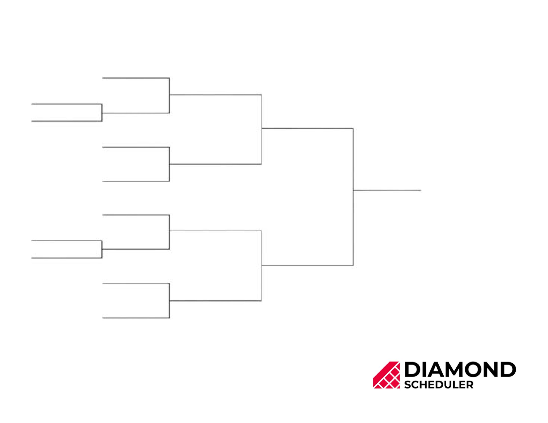 10-Team Single Elimination Bracket Printable | Diamond Scheduler throughout Free Printable Brackets