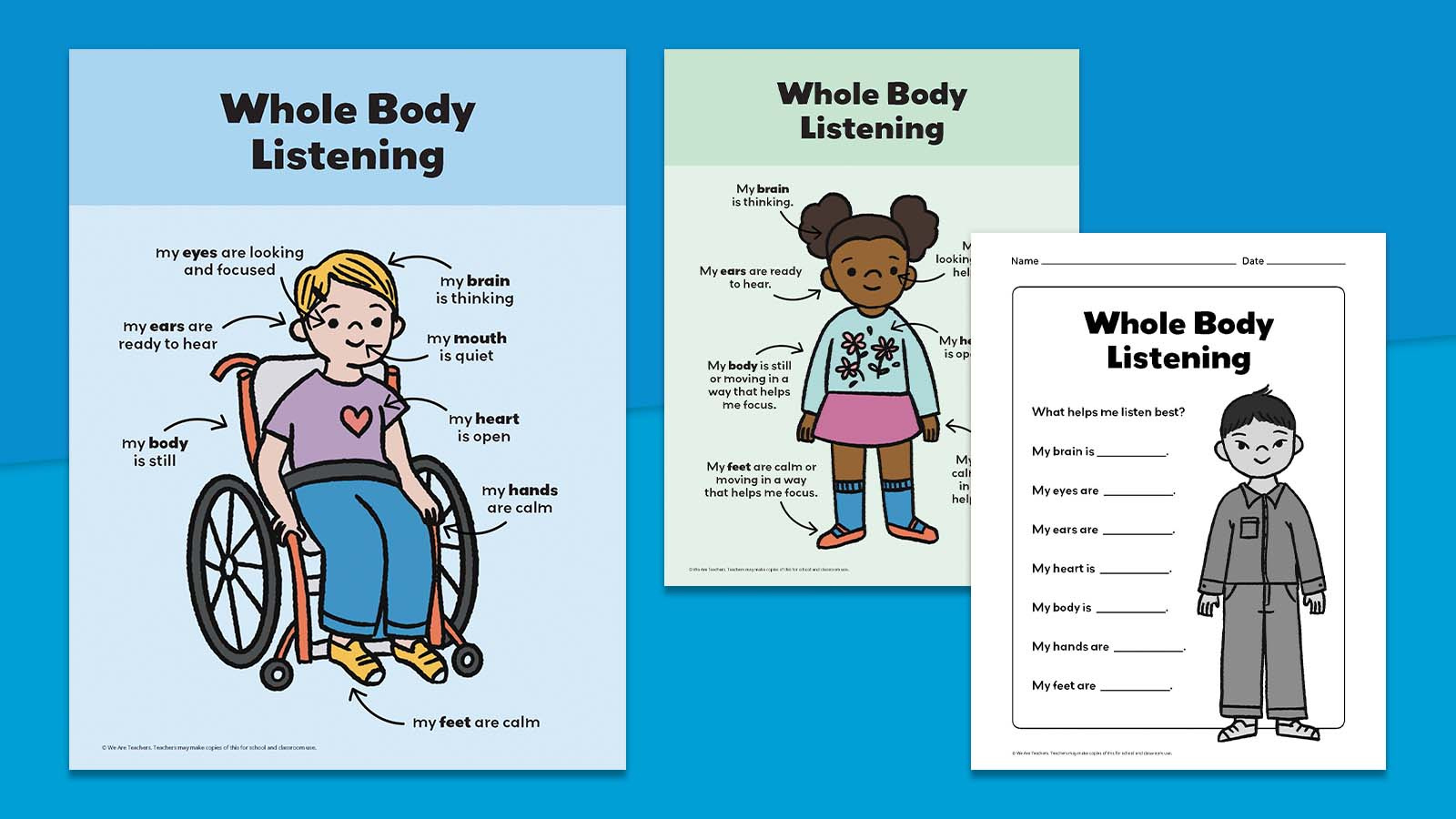 10 Unique Ways To Teach Whole Body Listening (Plus Free Poster) with regard to Whole Body Listening Free Printables