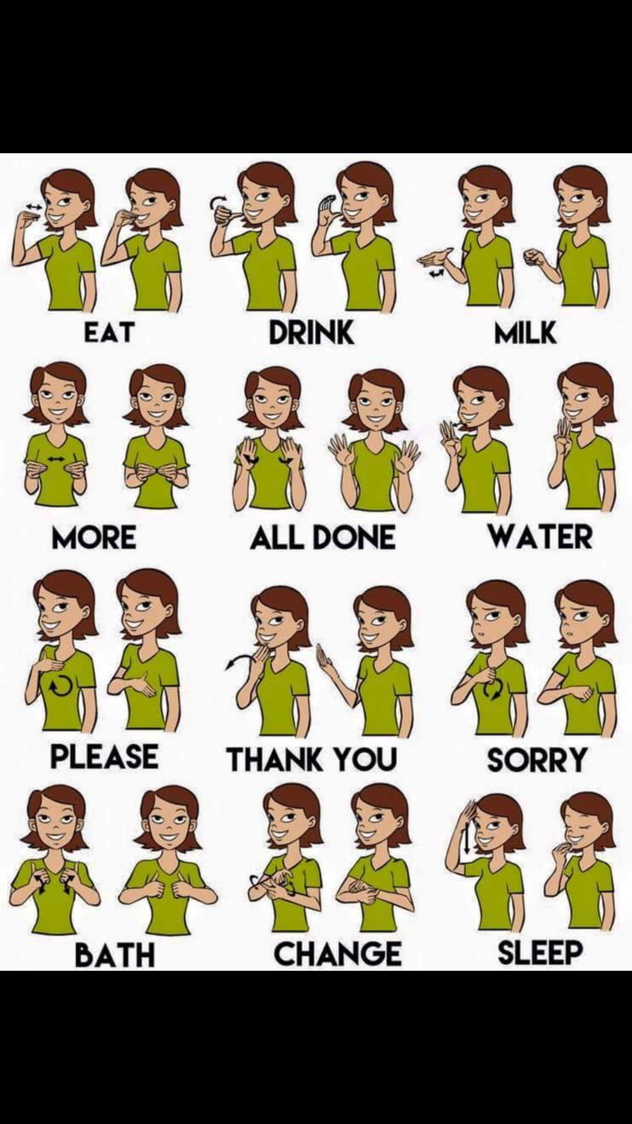 100 Basic Sign Language Words Printable - Printable Party Favors with Free Printable Asl Words