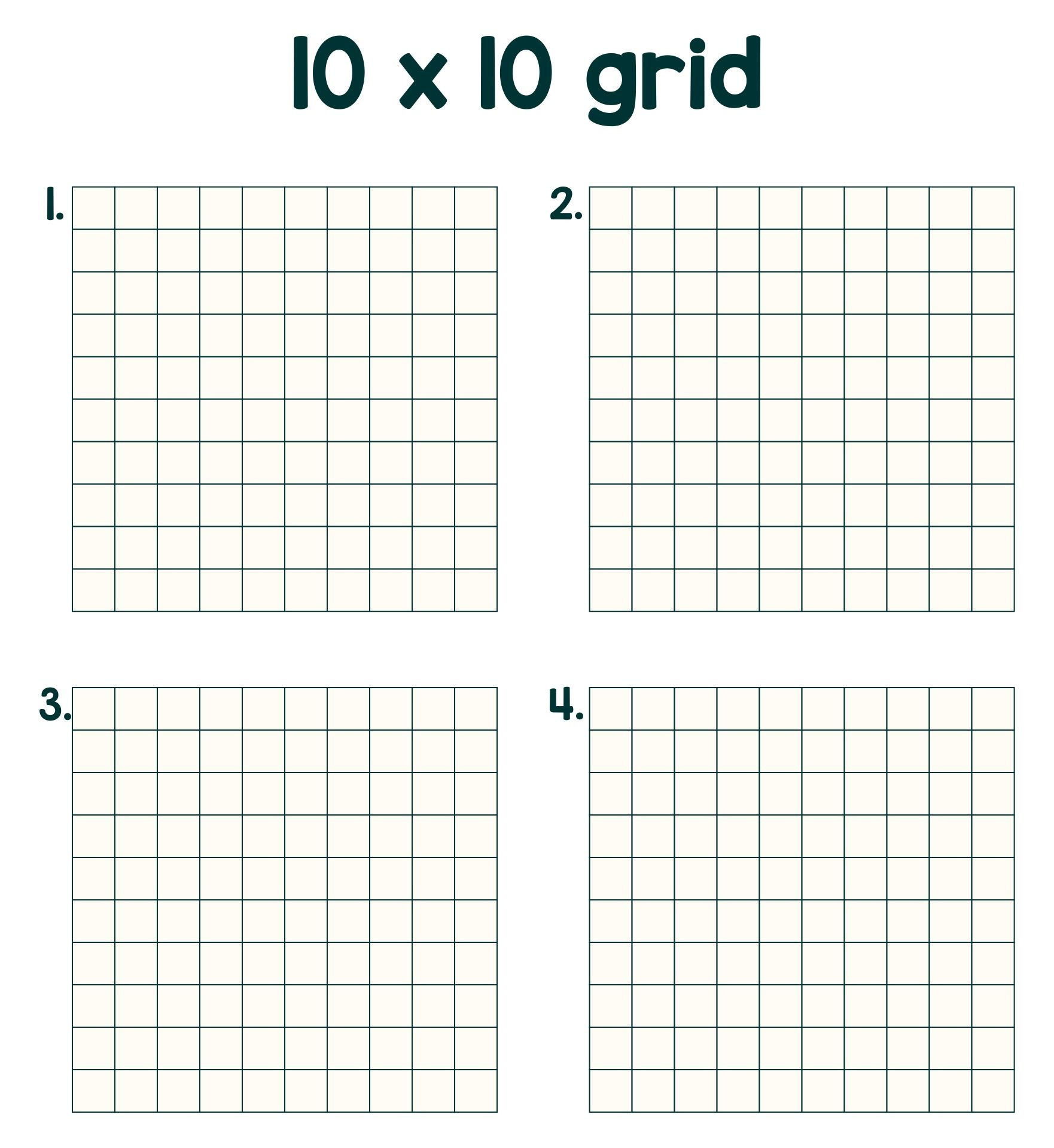 1010 Grids - 10 Free Pdf Printables | Printablee for Free Printable 10X10 Grid Paper