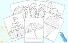 11+ Free Printable Summer Dot Marker Coloring Pages - The Artisan Life with Do A Dot Free Printables Summer