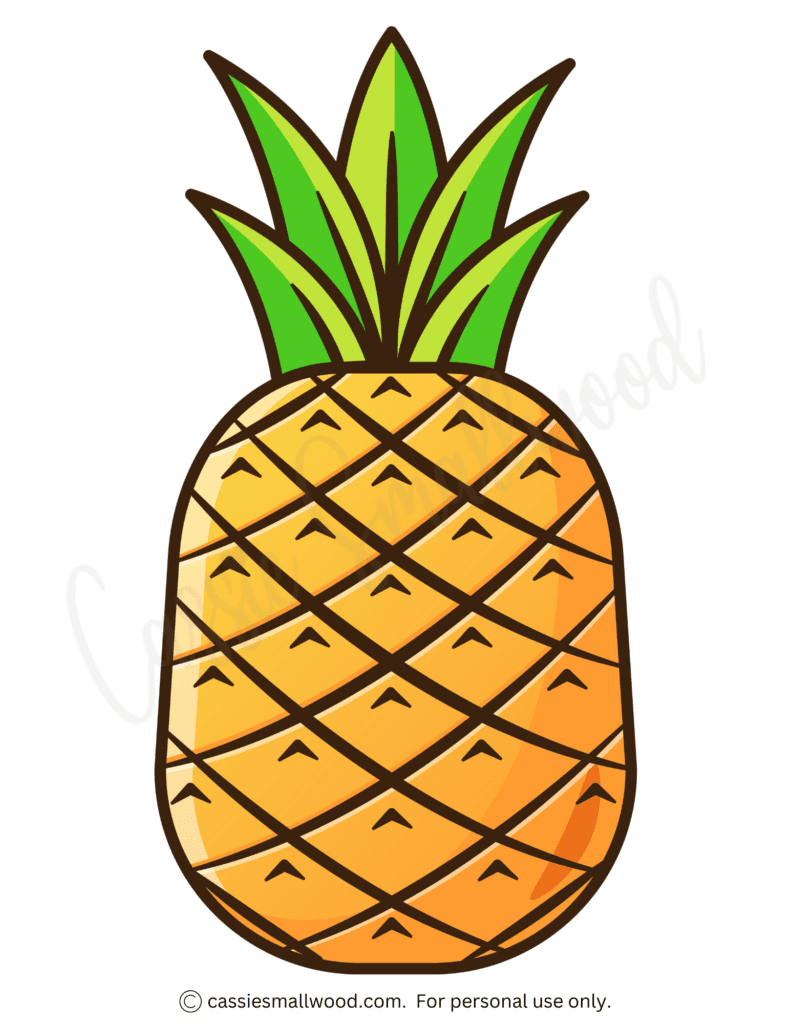 12 Cute Pineapple Templates (Free Printable) - Cassie Smallwood in Free Printable Pineapple