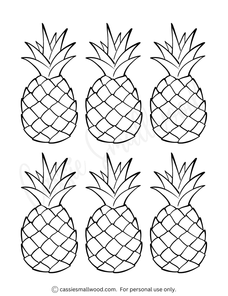 12 Cute Pineapple Templates (Free Printable) - Cassie Smallwood inside Free Printable Pineapple