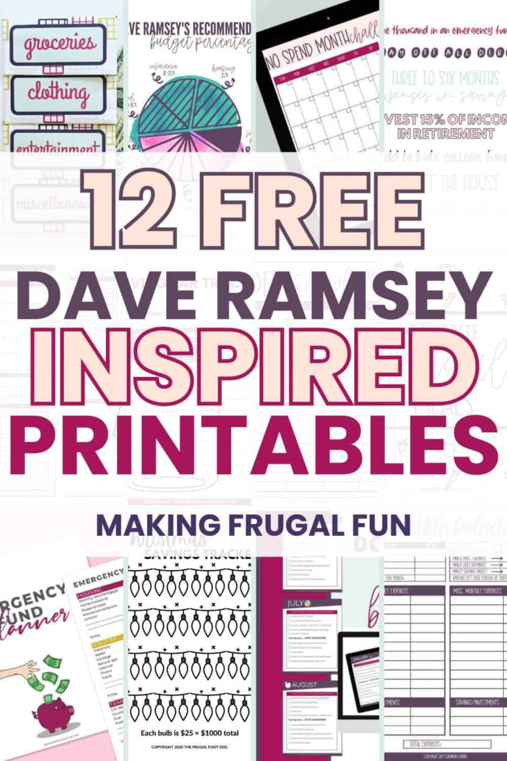 Dave Ramsey Free Printable Budget Forms