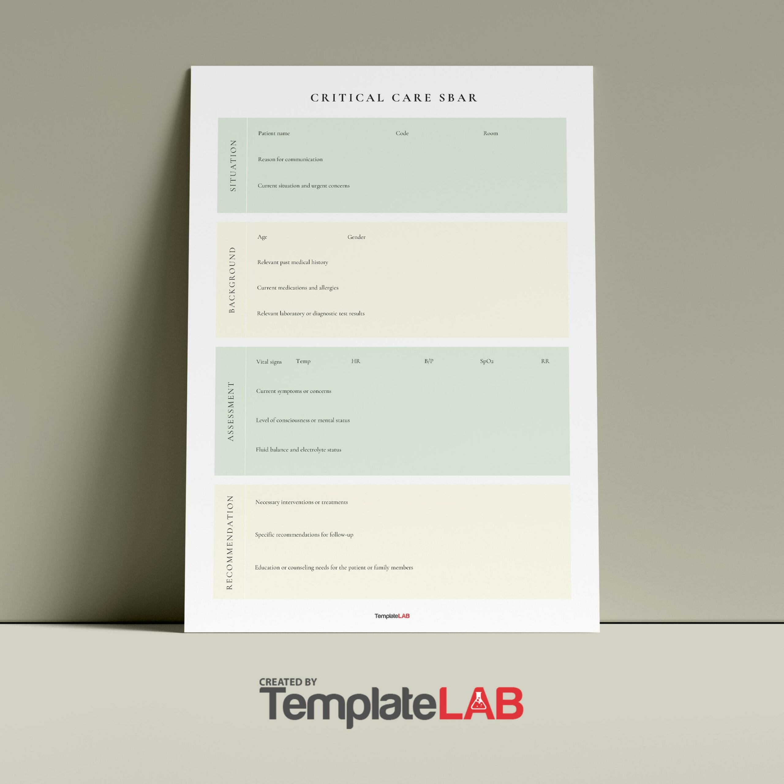 13 Blank Sbar Templates (Word, Pdf) ᐅ Templatelab for Free Blank Sbar Template