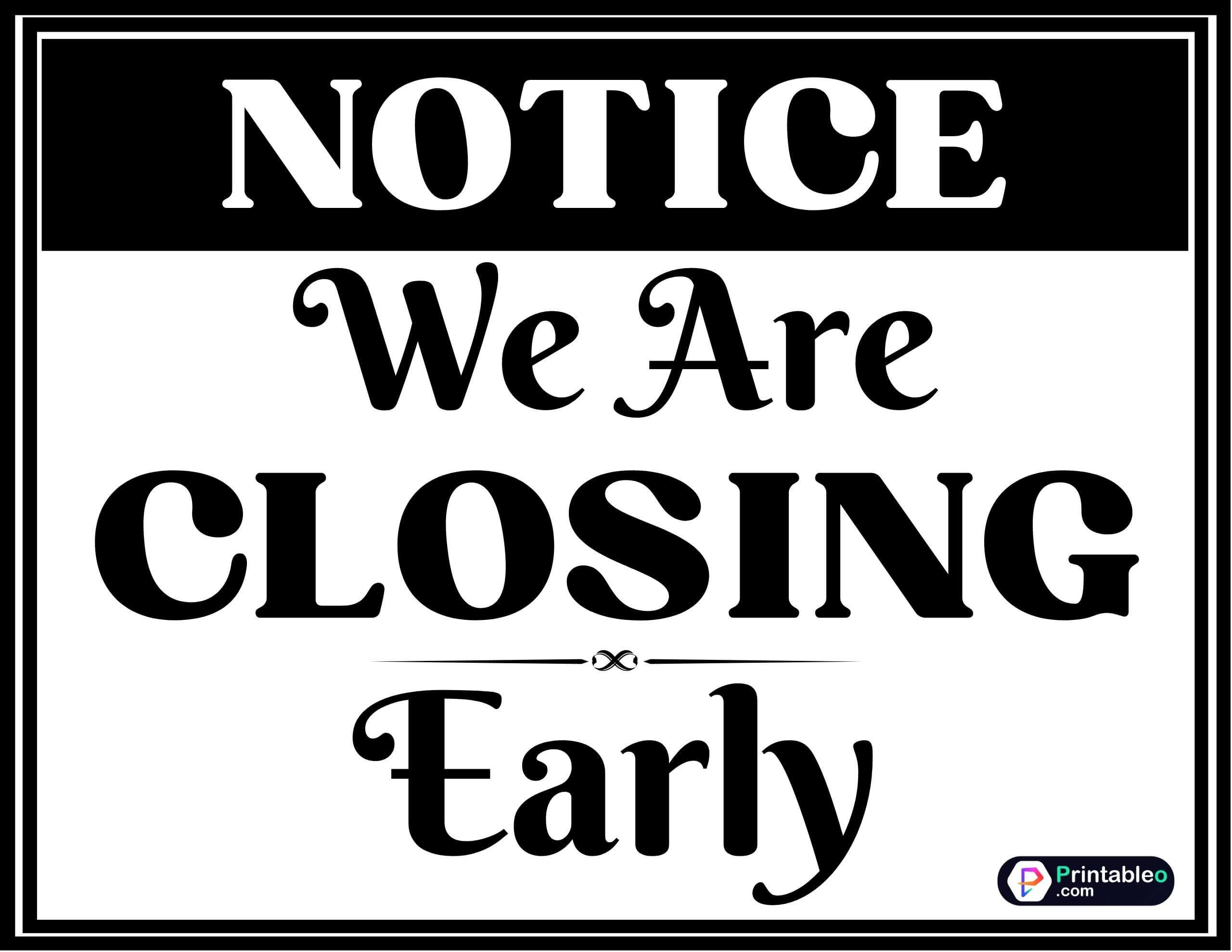 13 Closed Signs Ideas | Closed Signs, Signs, Sorry We Are Closed in Closing Early Sign Template Free