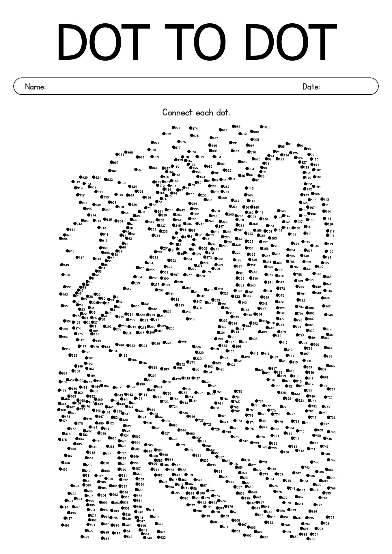 15 Advanced Connect The Dots Worksheets - Free Pdf At Worksheeto intended for Free Extreme Dot To Dot Printables 1000