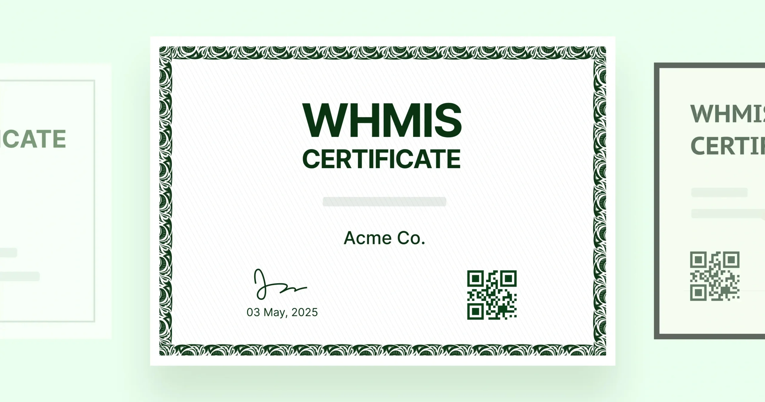15 Editable Whmis Certificate Templates intended for Free Whmis Label Template