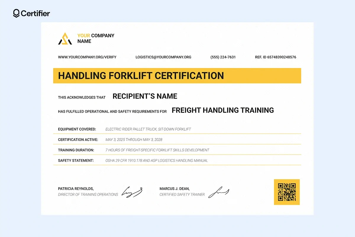 15 Forklift Certificate Templates: Free &amp;amp; Customizable pertaining to Printable Forklift Certification Cards