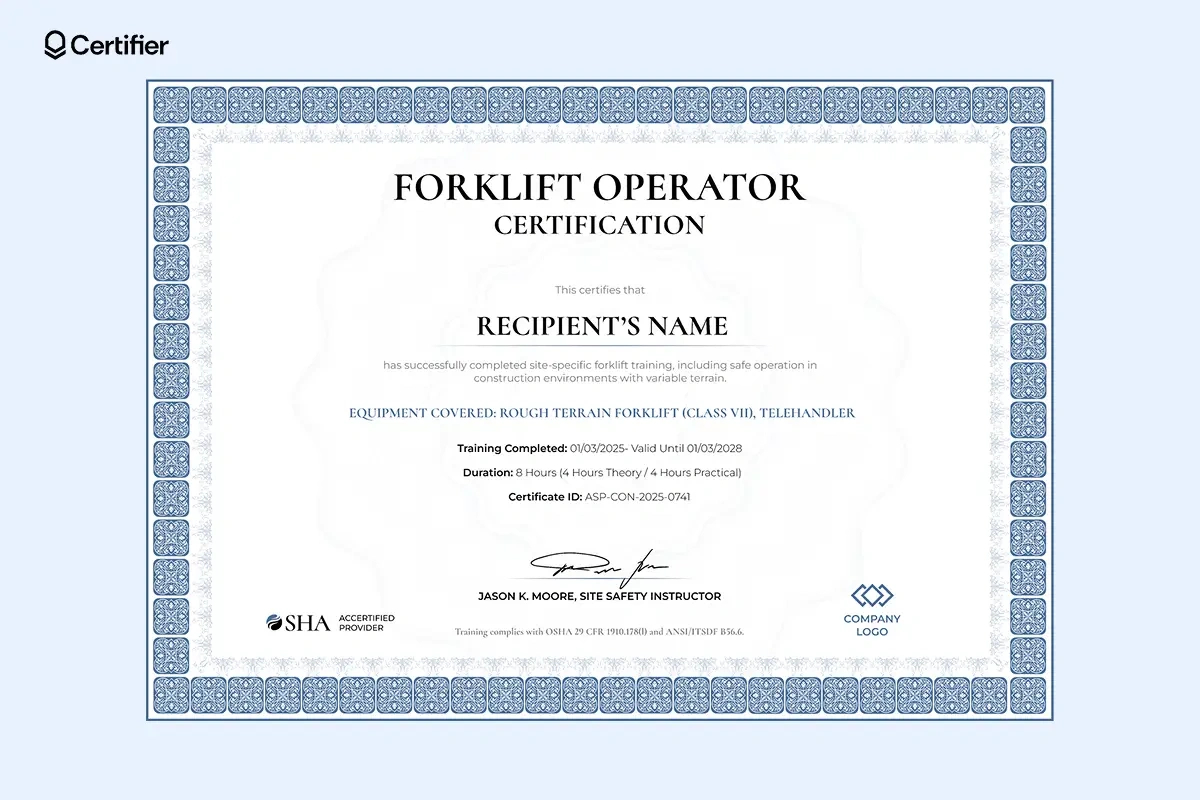 15 Forklift Certificate Templates: Free &amp;amp; Customizable with regard to Printable Forklift Certification Cards