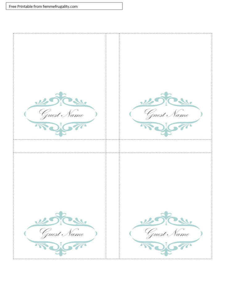 Tent Card Design Template Free Download