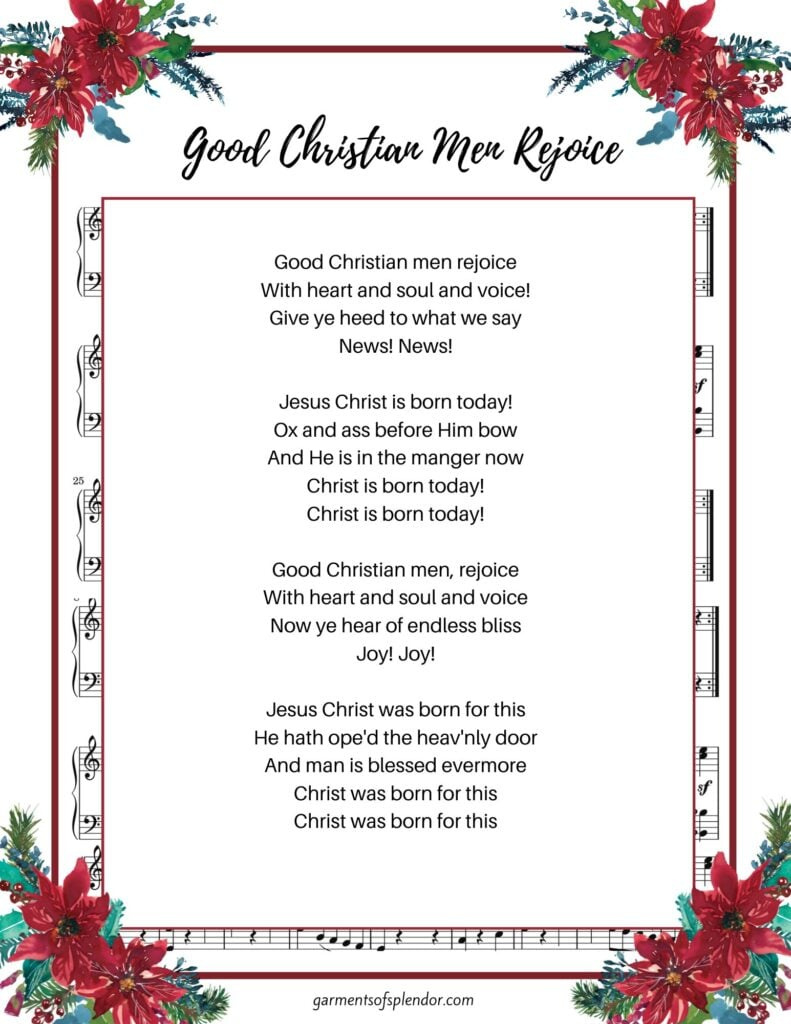 17 Beautiful Christmas Hymns To Uplift Your Soul (With Free intended for Free Printable Gospel Song Lyrics