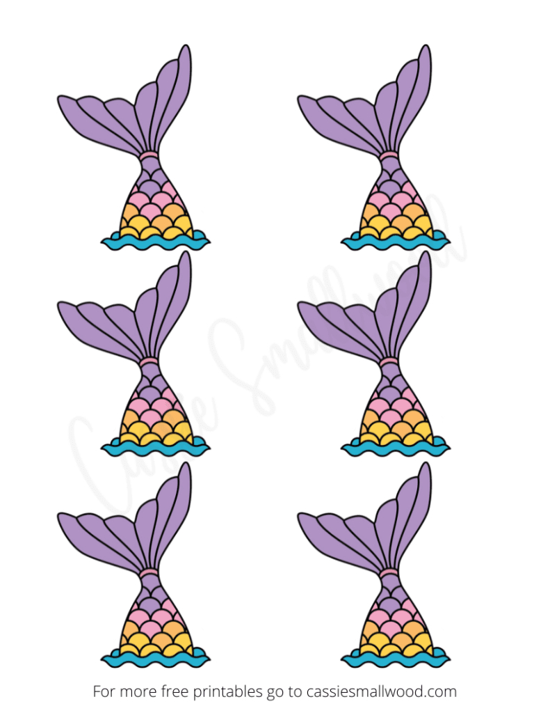 17 Cute Mermaid Templates - Cassie Smallwood in Free Mermaid Tail Printable