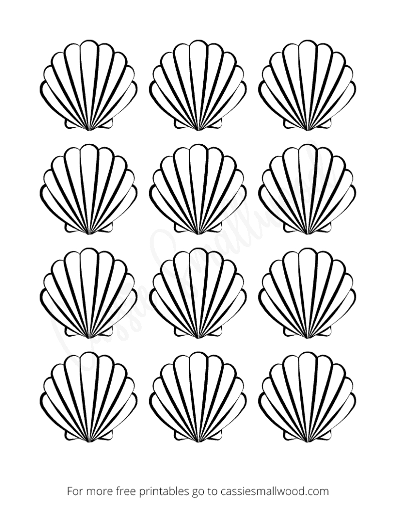 17 Cute Mermaid Templates - Cassie Smallwood with regard to Free Printable Shell Templates