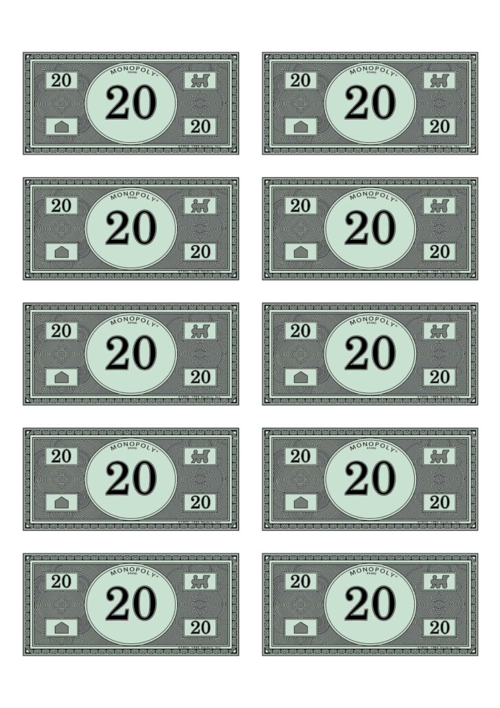 Free Printable Monopoly Money