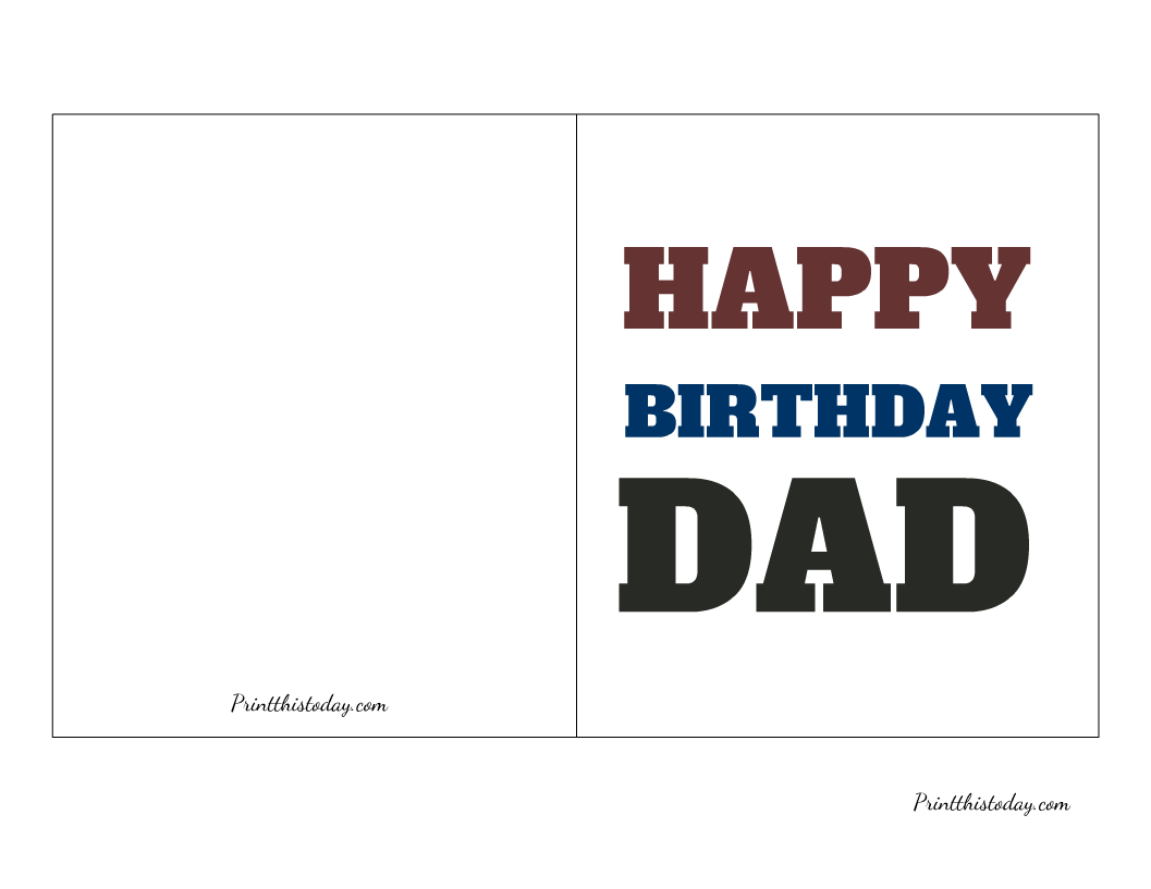 18 Cute And Elegant Free Printable Birthday Cards For Dad inside Foldable Free Printable Birthday Cards For Dad