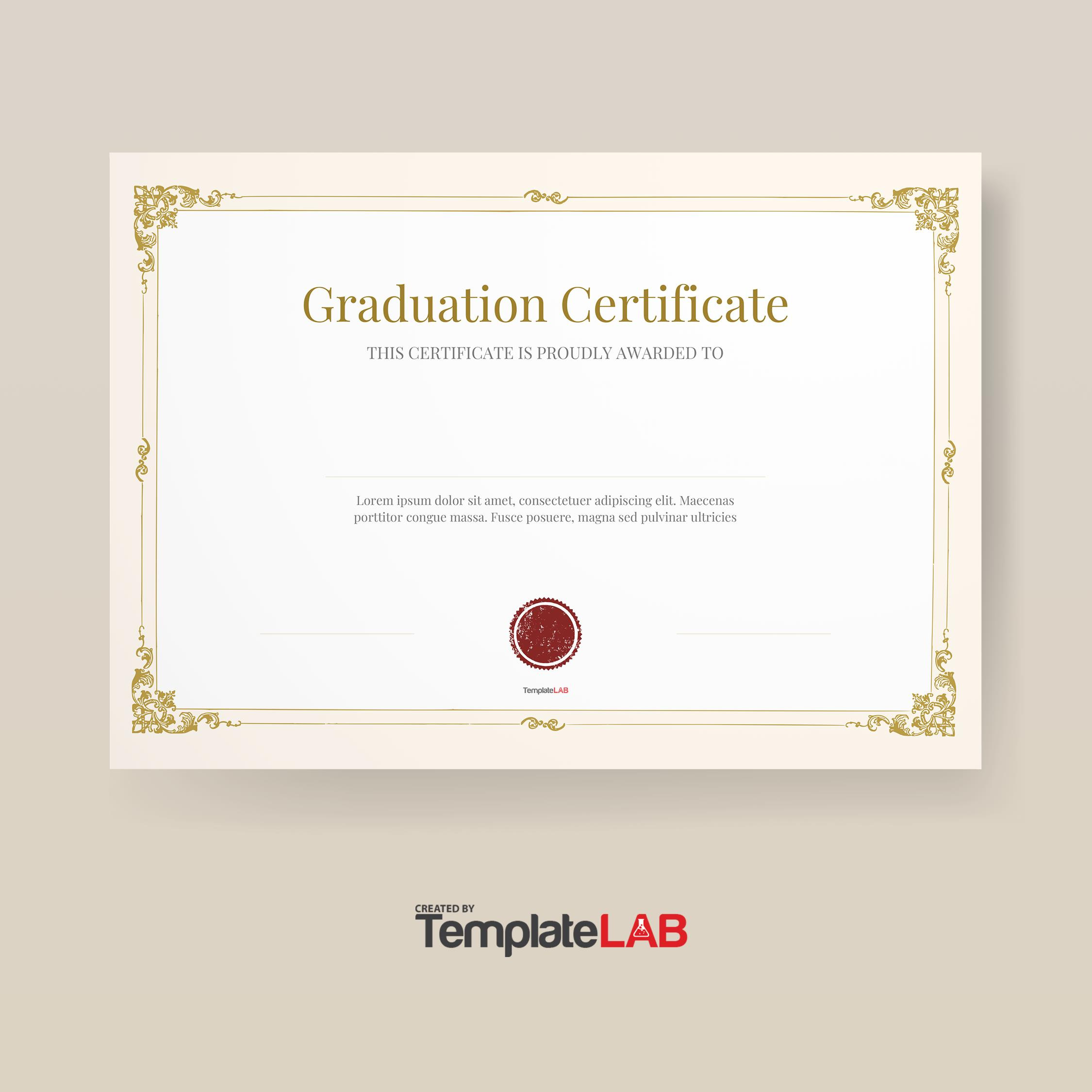 18 Free Graduation Certificate Templates [Printable] ᐅ Templatelab regarding Free Printable Graduation Certificates
