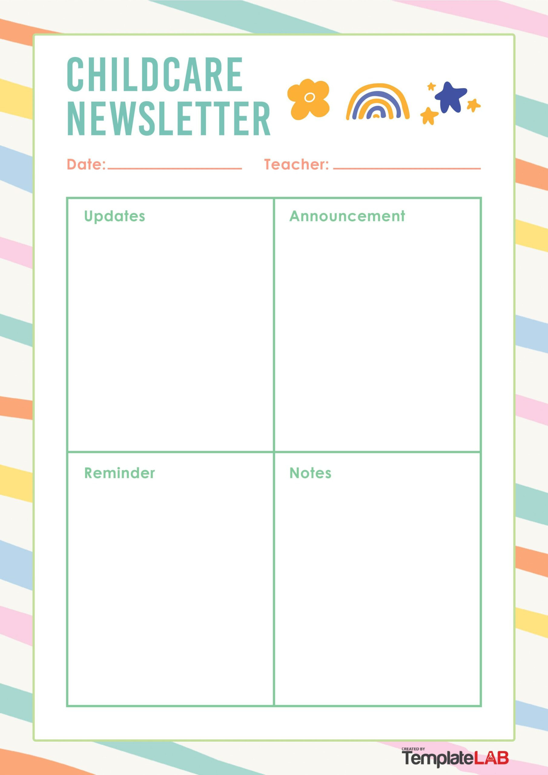 19 Creative Preschool Newsletter Templates (Free) with regard to Daycare Newsletter Templates Free Download