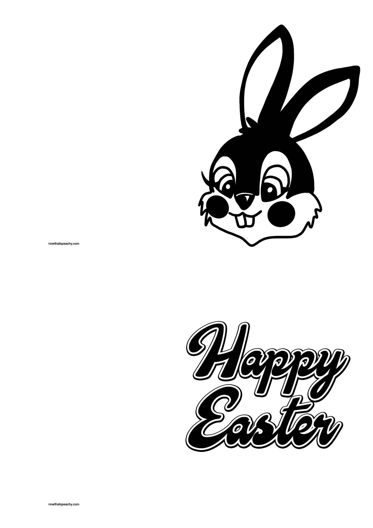 2 Free Easter Greeting Gift Card Printables | Papercraft Diy | Now inside Free Printable Easter Cards Black and White
