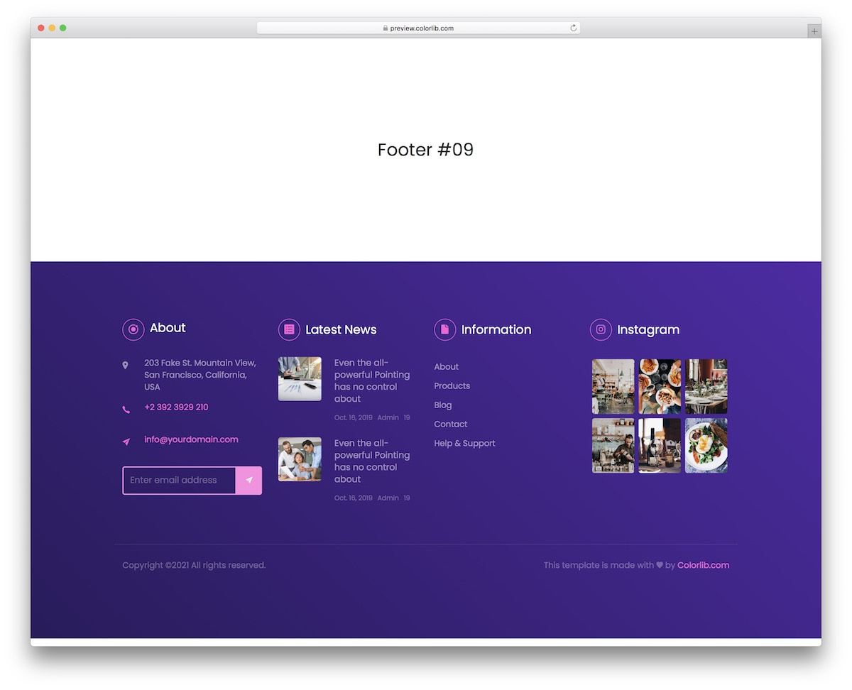 20 Best Bootstrap Footer Templates 2025 - Colorlib within Free Header Footer Templates