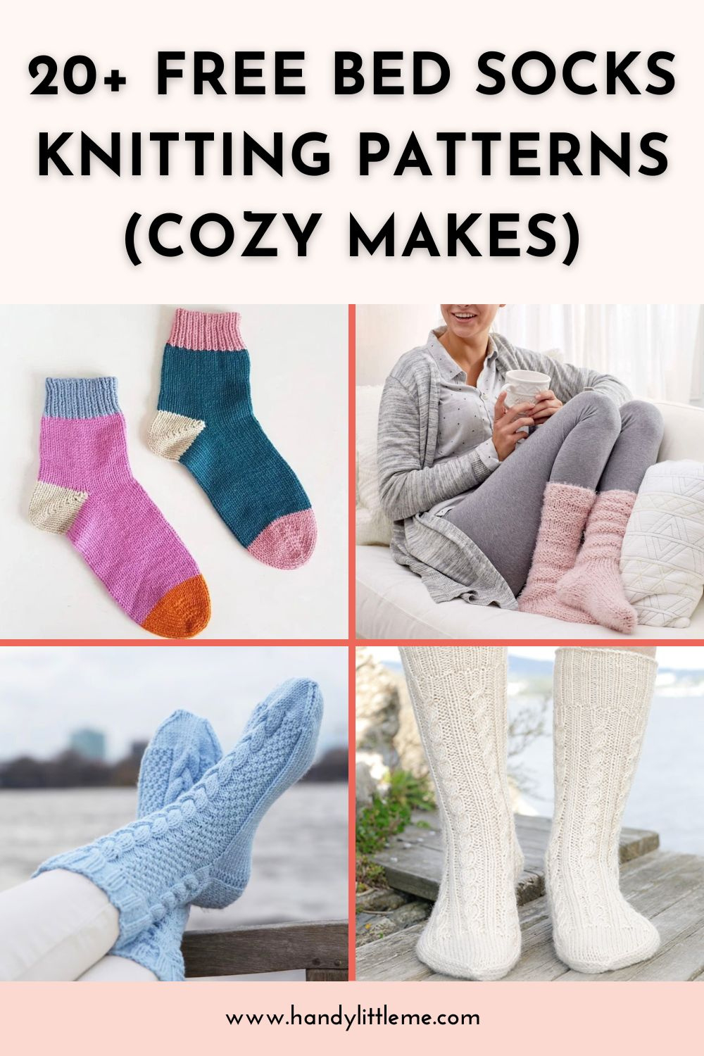 20+ Free Bed Socks Knitting Patterns - Handy Little Me inside Free Printable Fleece Bedsocks Pattern