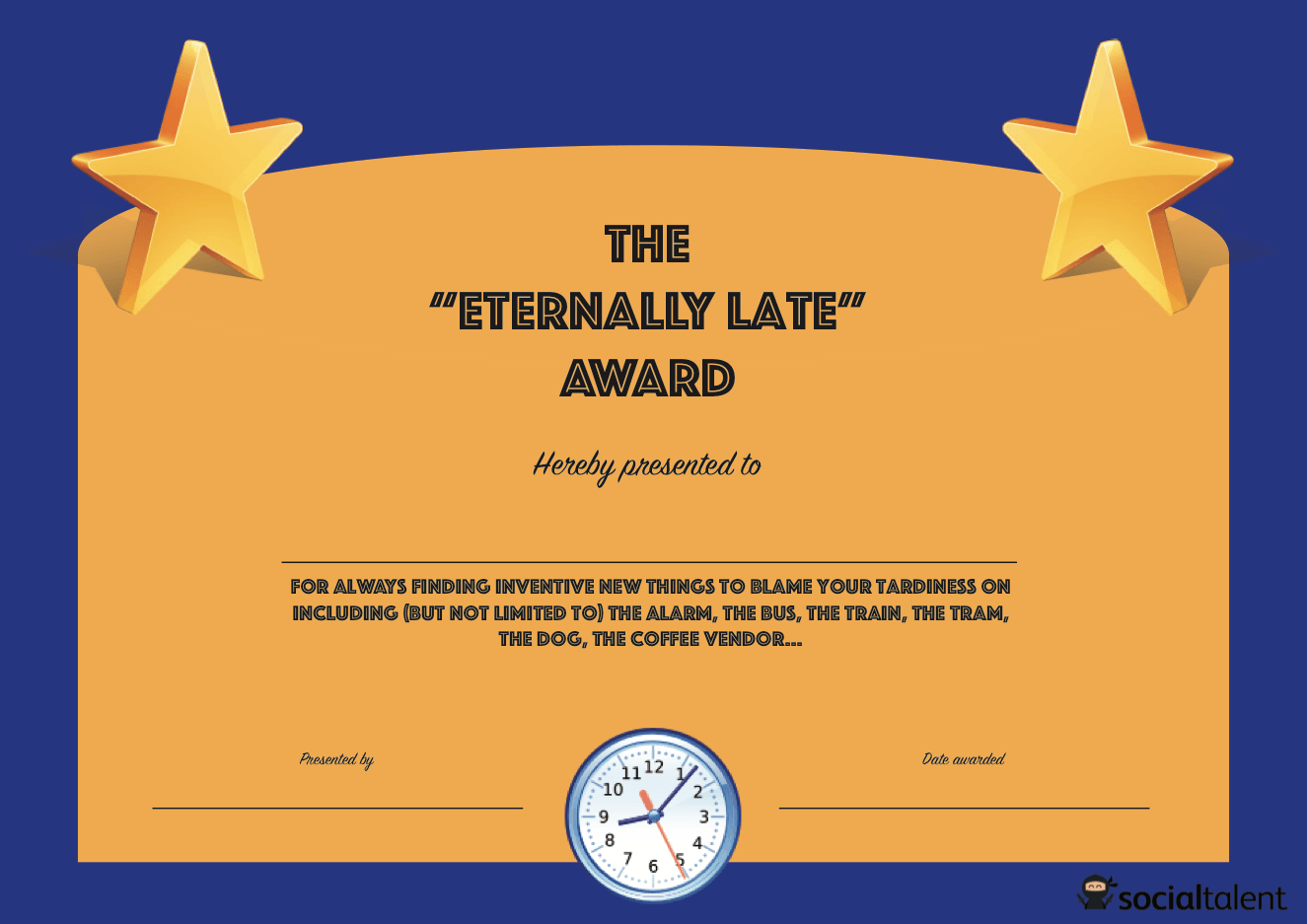 20 Hilarious Office Awards To Embarrass Your Colleagues regarding Free Printable Funny Awards