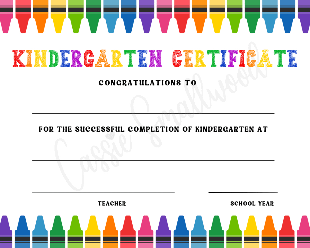 20 Preschool And Kindergarten Graduation Certificates (Free regarding Kindergarten Graduation Certificate Free Printable