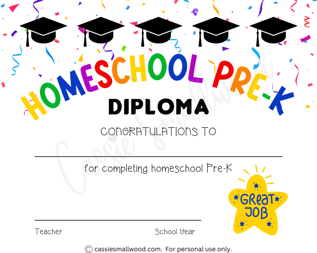 20 Preschool And Kindergarten Graduation Certificates (Free with regard to Free Printable Graduation Certificates