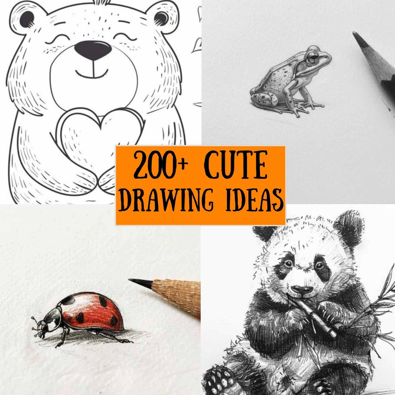200+ Cute Drawings &amp;amp; Free Printable Drawing Templates To Help You in Free Printable Pencil Drawings