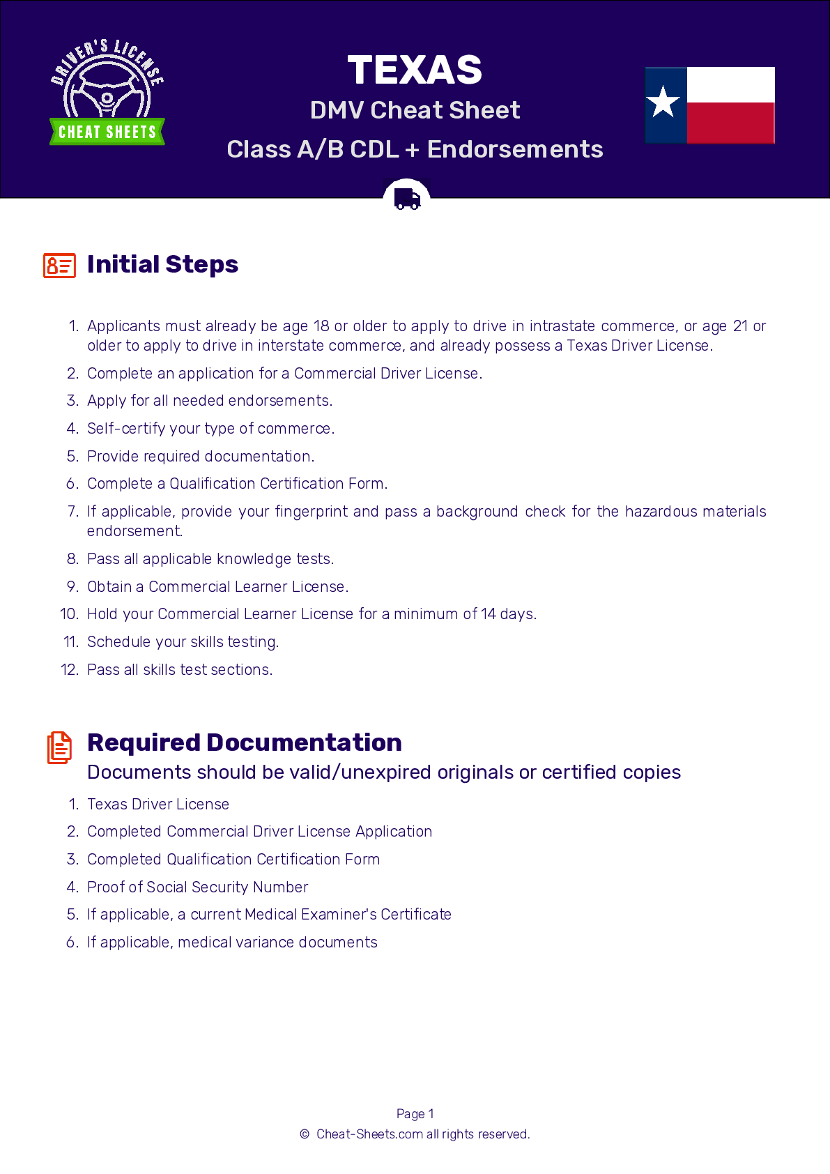 2025 Texas Dmv Cdl Permit Test Cheat Sheet. 99% Pass Rate! in Free Cdl Test Questions and Answers Printable
