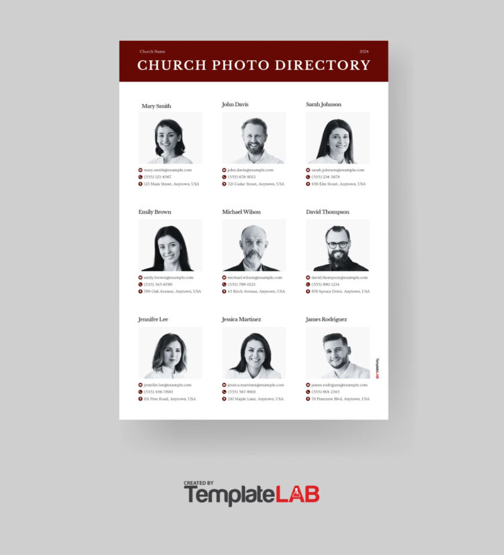 Free Church Directory Template For Word