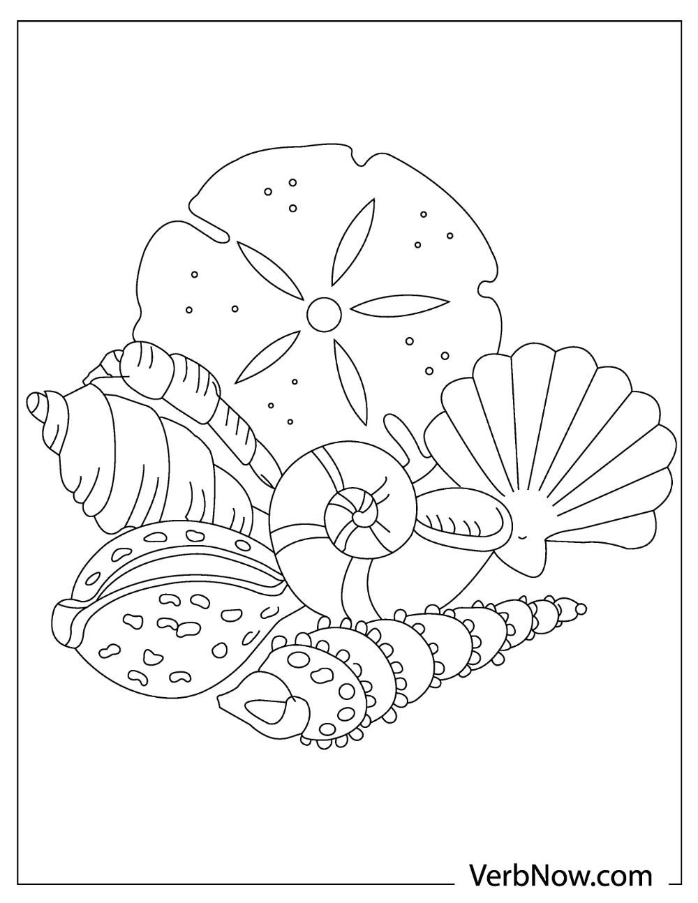 22 Free Shell Coloring Pages For Download (Printable Pdf) within Free Seashell Printables