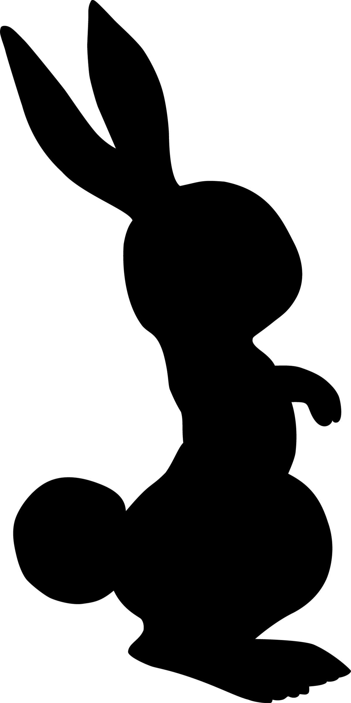24 Cute Bunny Rabbit Silhouettes And Clipart! - The Graphics Fairy regarding Free Printable Easter Bunny Clipart Black And White