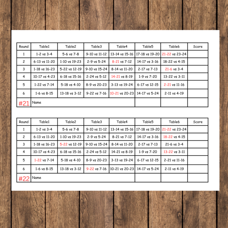 Free Euchre Printables