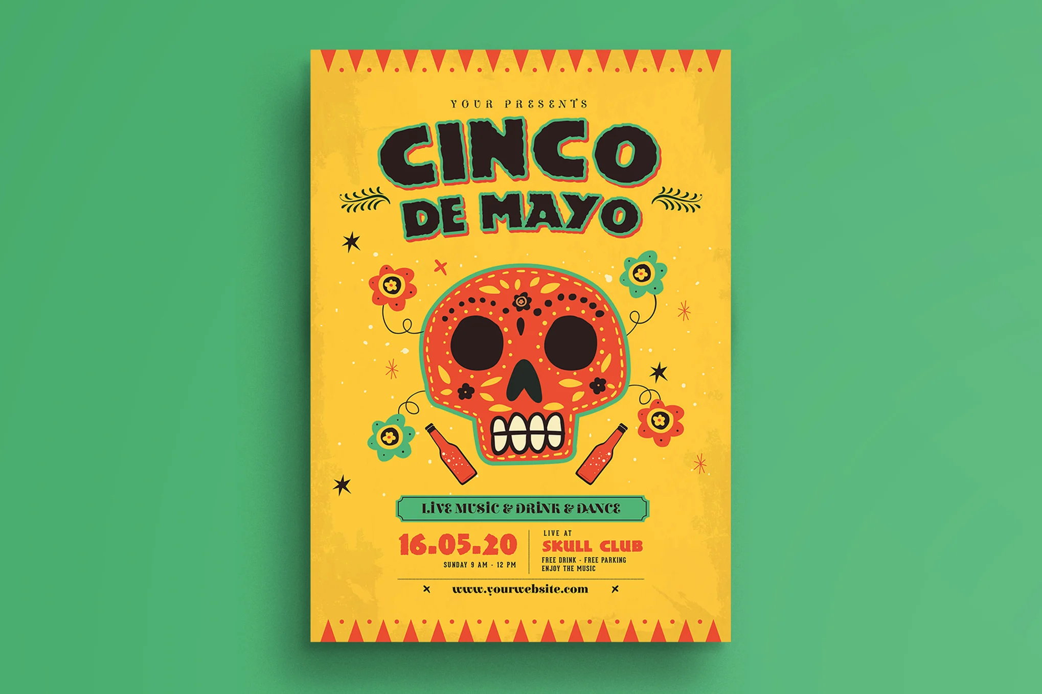 25+ Best Cinco De Mayo Templates: Flyers, Invitations, Posters regarding Cinco De Mayo Free Printable Invitations