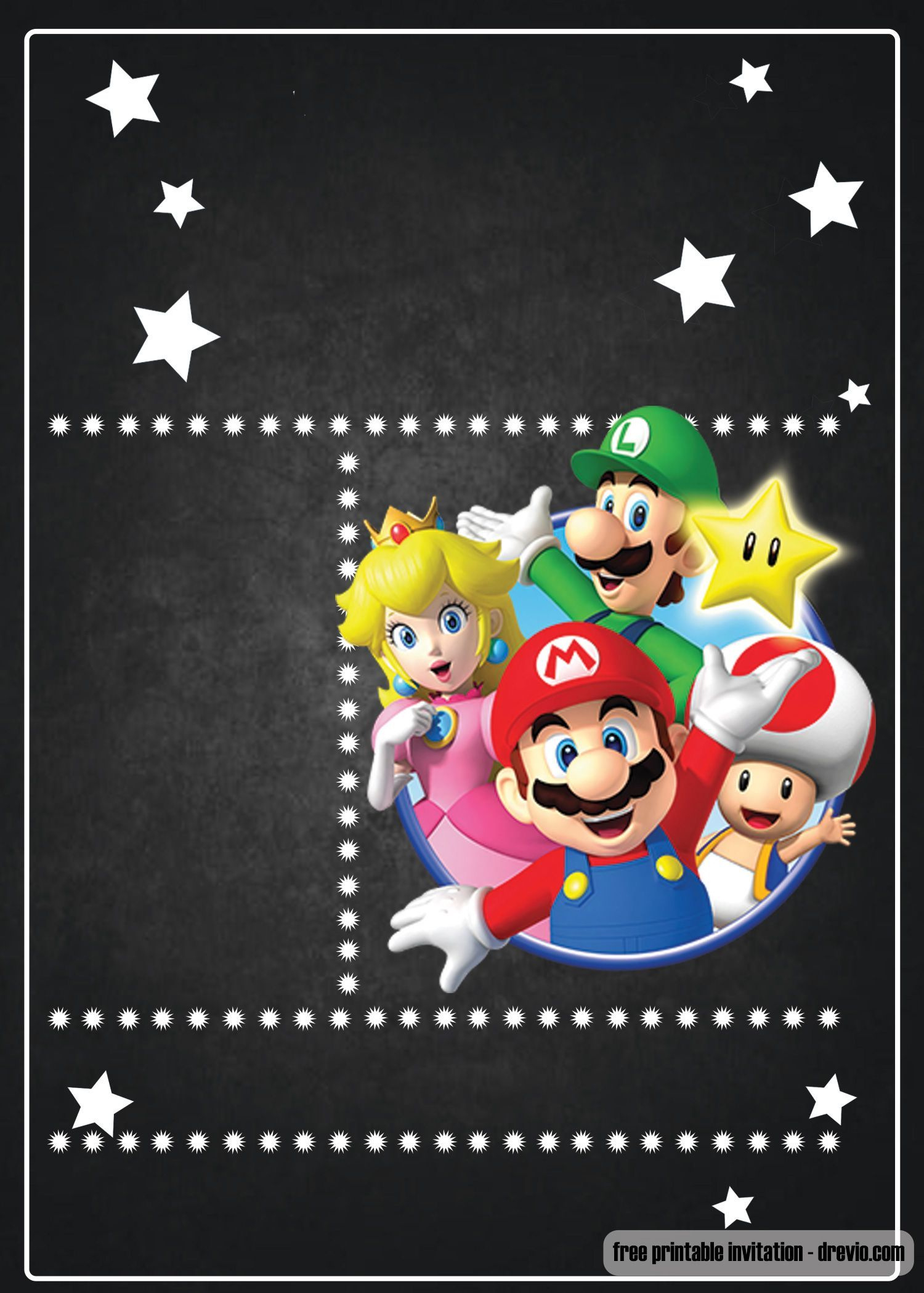26 Super Mario Party Ideas | Super Mario Party, Mario Party, Super throughout Free Mario Birthday Invitation Template
