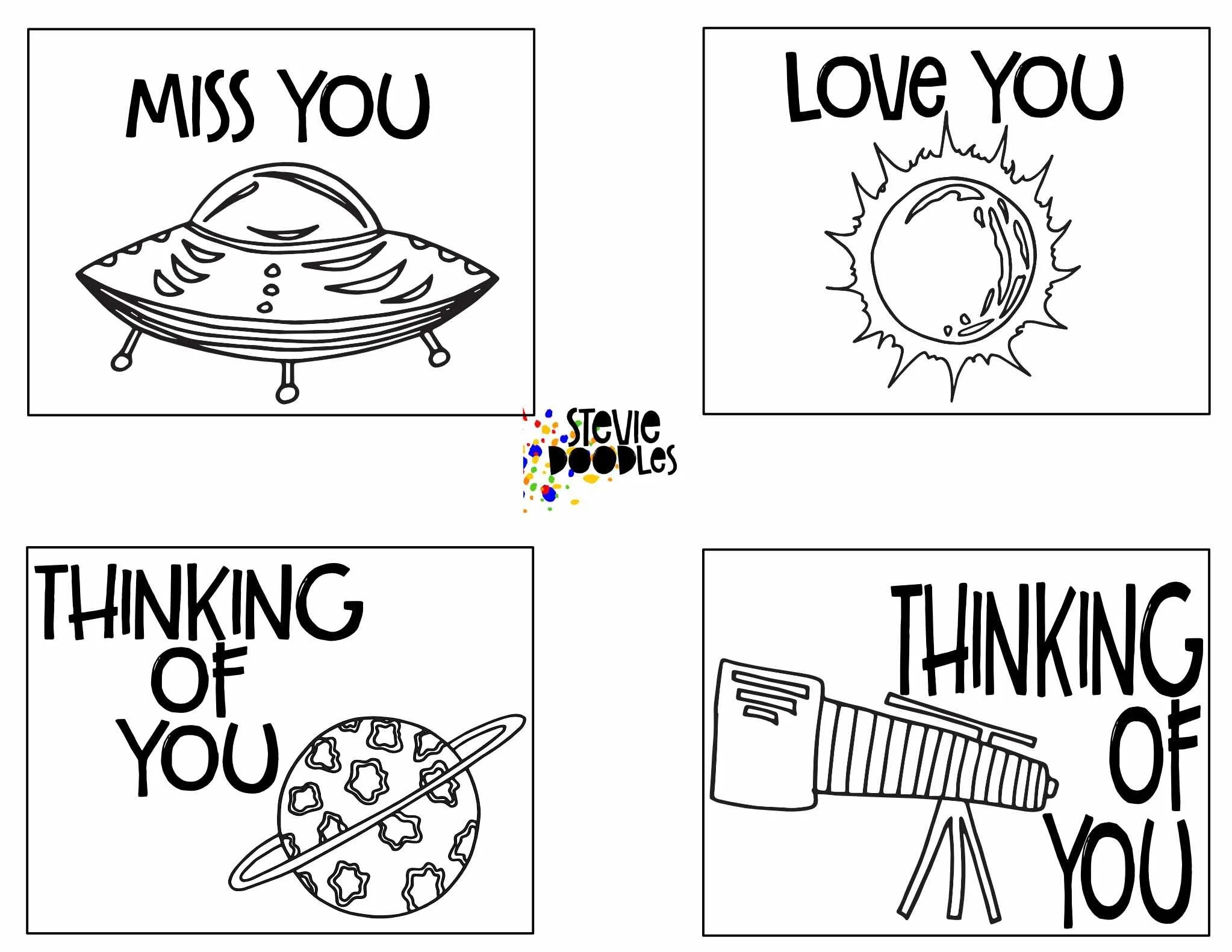 28 Free &amp;quot;Thinking Of You&amp;quot; Cards To Color — Stevie Doodles intended for Free Printable Thinking Of You Coloring Pages