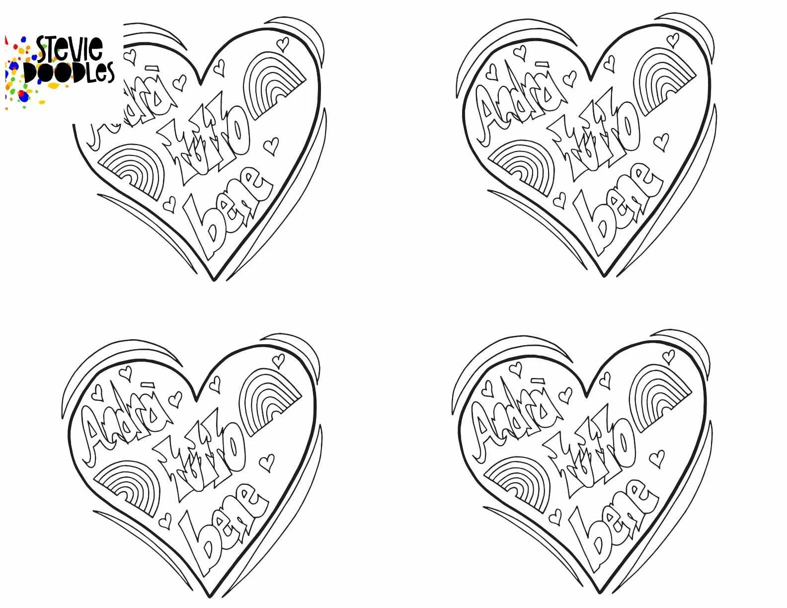 28 Free &amp;quot;Thinking Of You&amp;quot; Cards To Color — Stevie Doodles intended for Free Printable Thinking Of You Coloring Pages