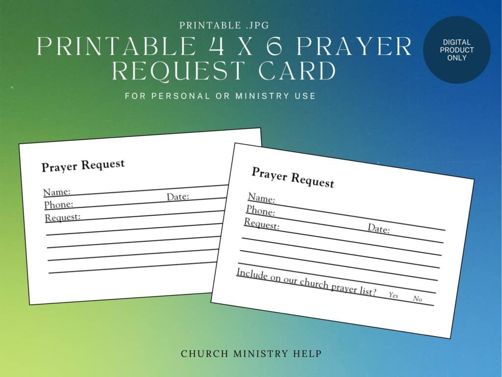 3 Free Printable Prayer Request Cards + 6 More Card Ideas throughout Free Prayer Request Card Templates
